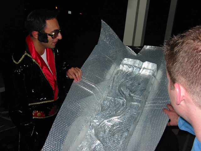 Breaking open the Ice Luge